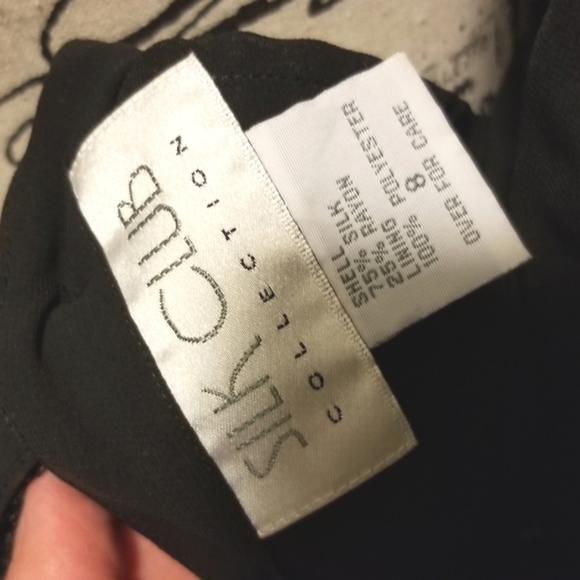 Black silk and velvet sleeveless top - Picture 9 of 10